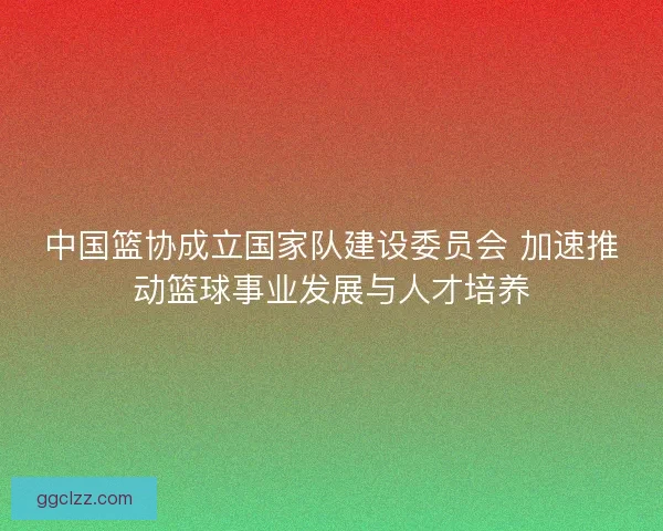 中国篮协成立国家队建设委员会 加速推动篮球事业发展与人才培养